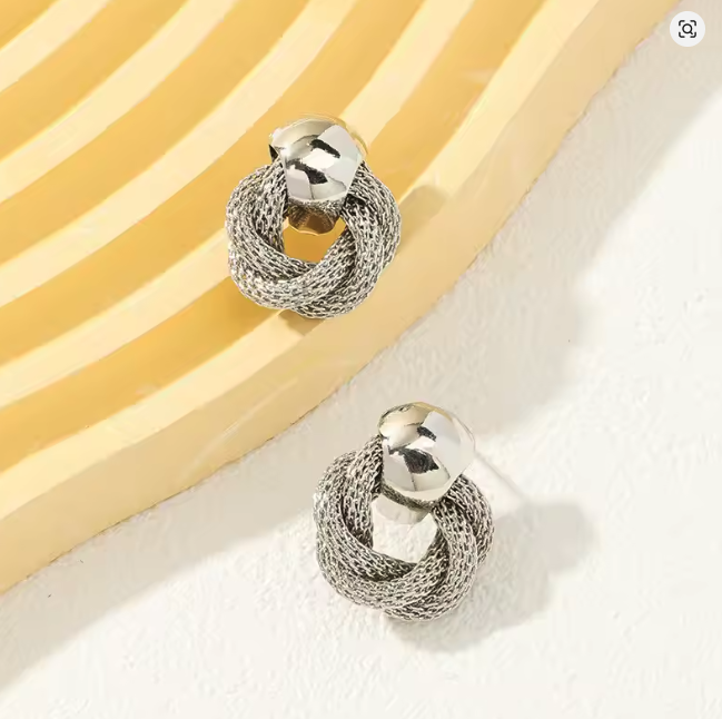 Mesh Knot Earrings