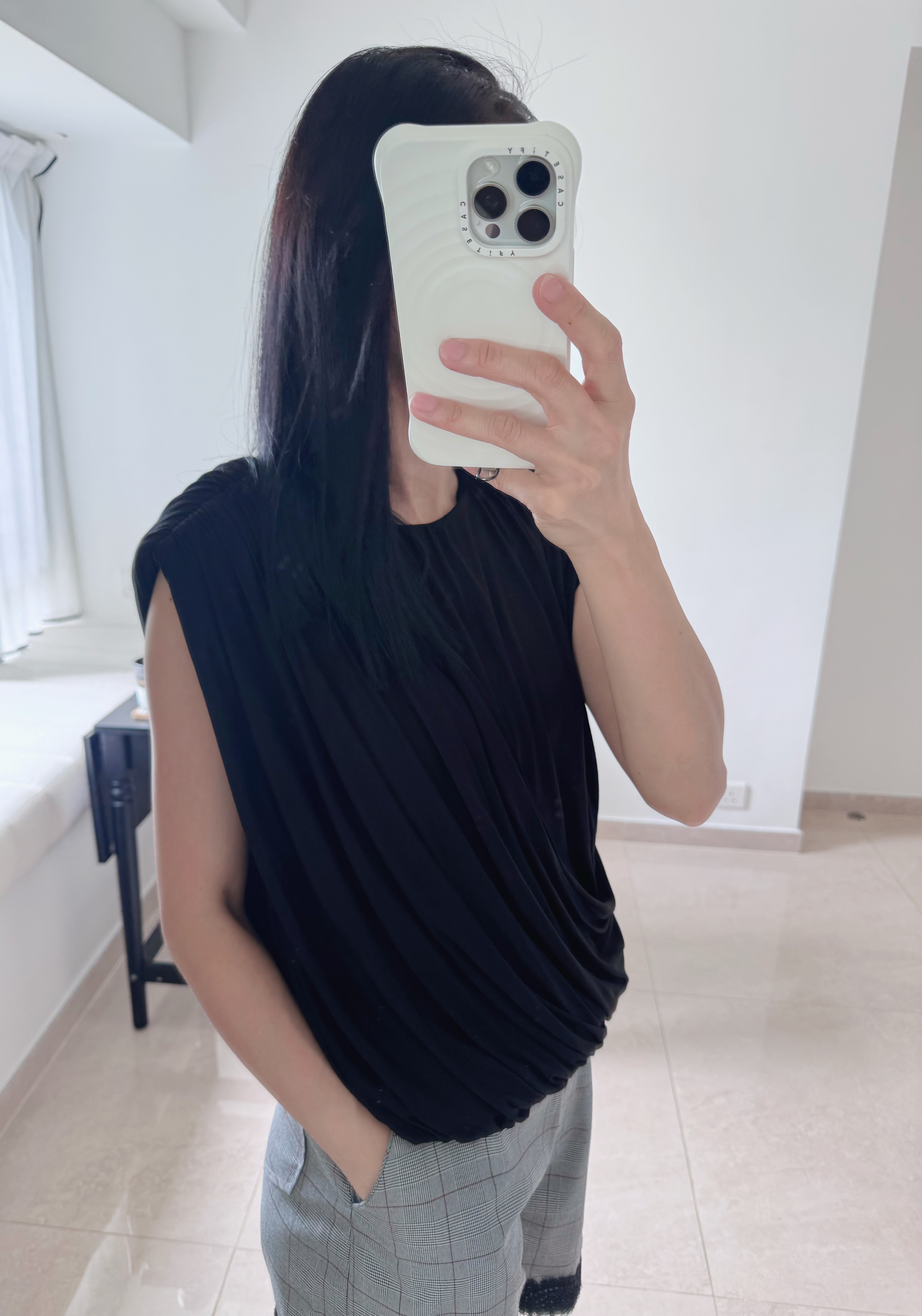 Shirred Top (Black/S)