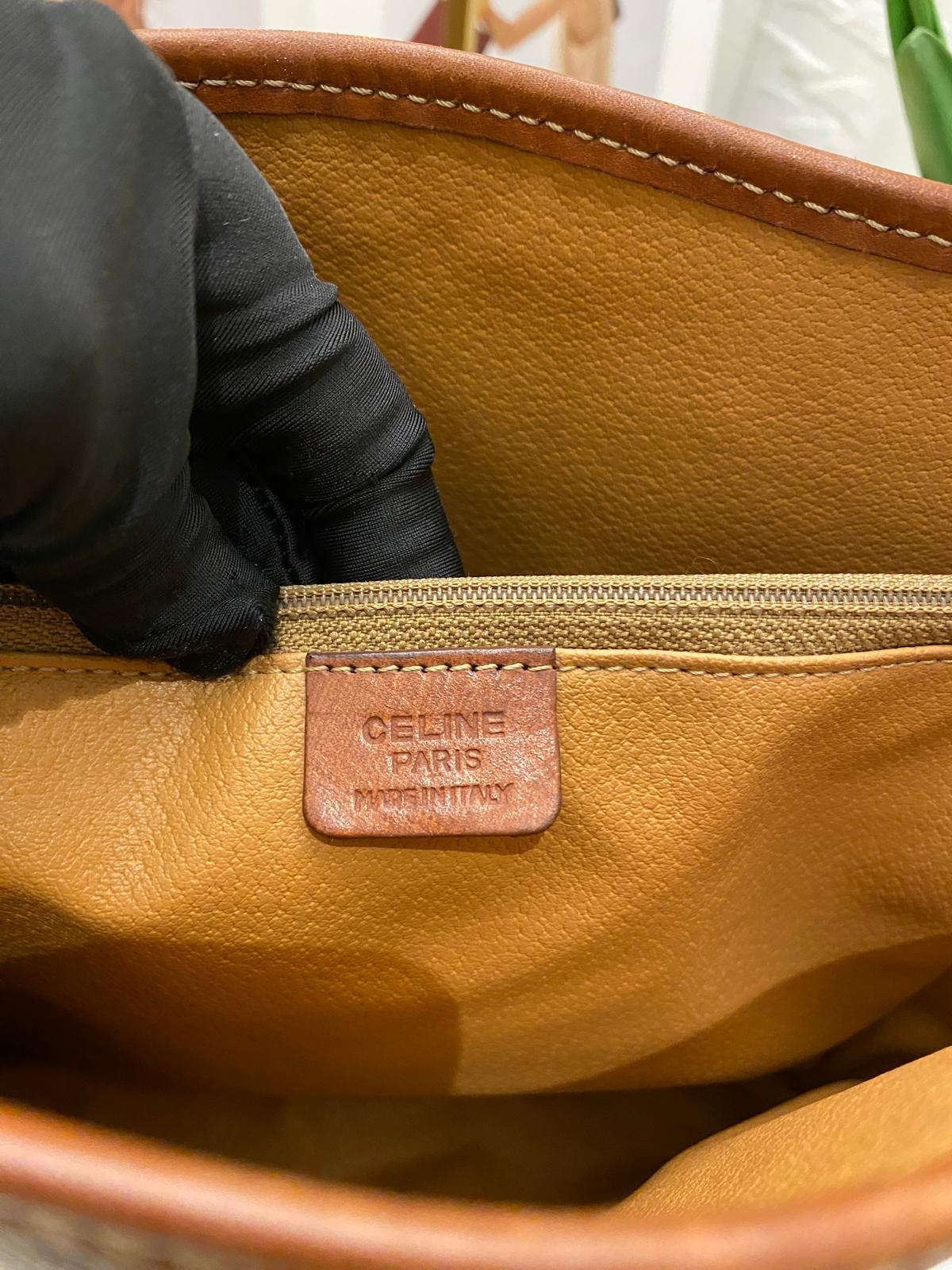 Celine Vintage Macadam Triomphe Bucket Bag