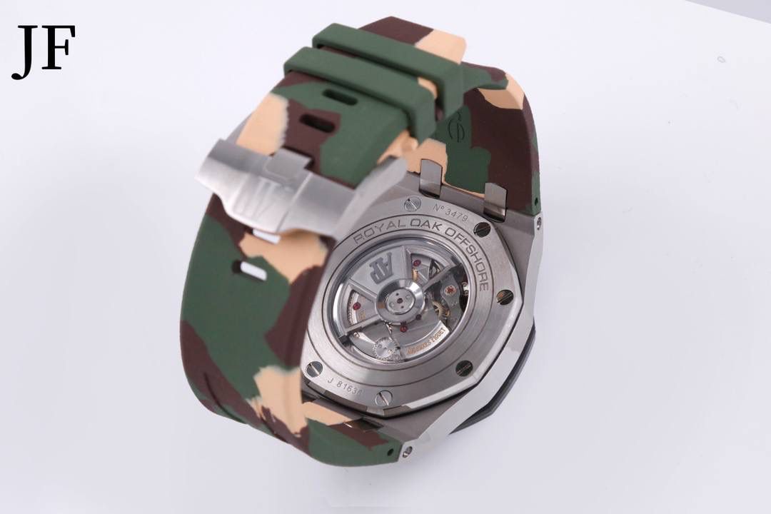 🚀精品 A P26400绿陶＂迷彩＂系列，直径44MM，钢壳绿色陶瓷圈绿色陶瓷按的把的！搭载订制版12H计时3126机芯，特制的顶级＂军绿迷彩＂橡胶带最强版＂26400＂系列【JF出品】💯