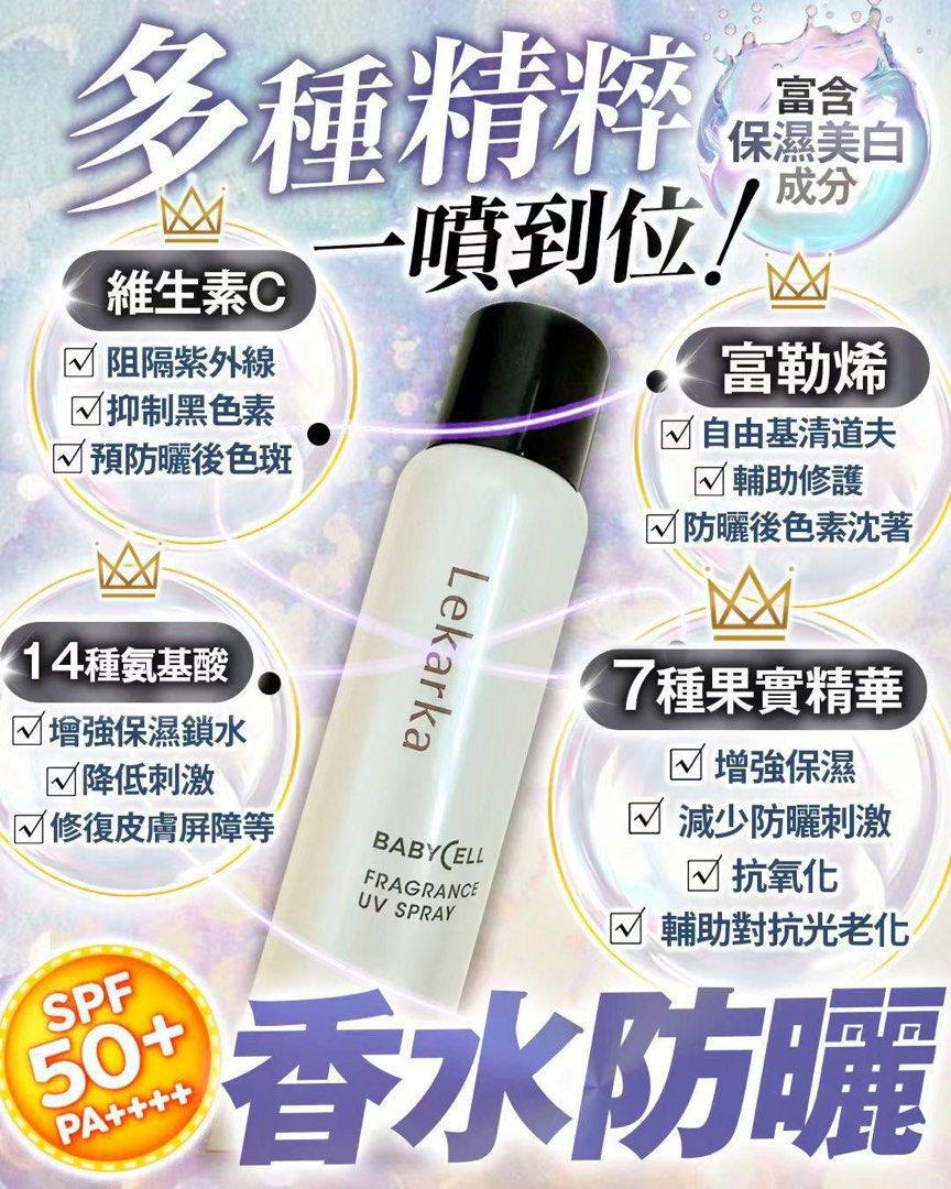 日本🇯🇵Lekarka 香水防曬噴霧SPF50+PA++++ 100ml