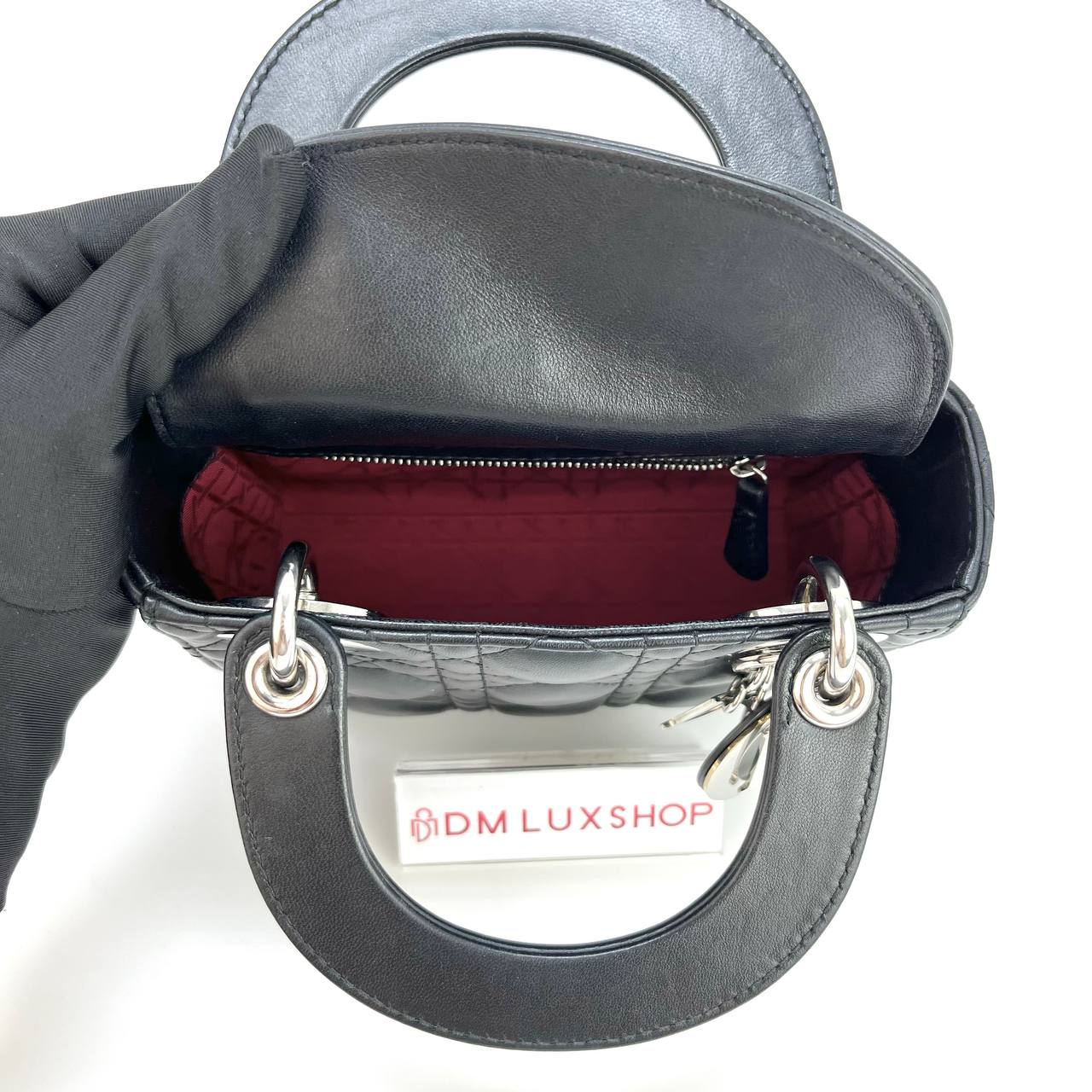 Dior Lady Dior Mini Black SHW