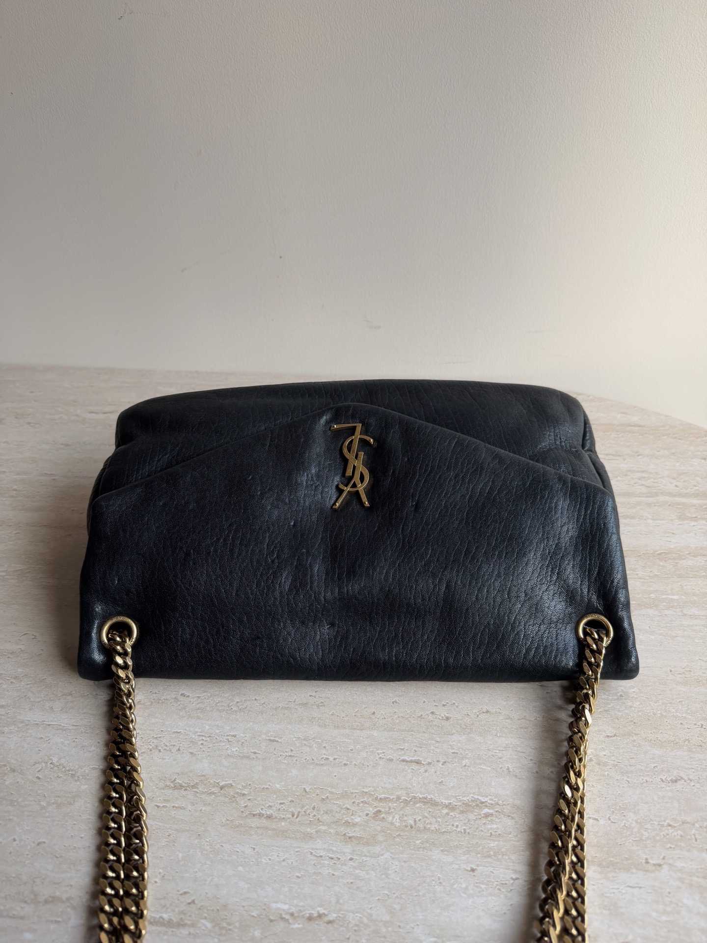 【預訂貨品】YSL黑色Calypso郵差包