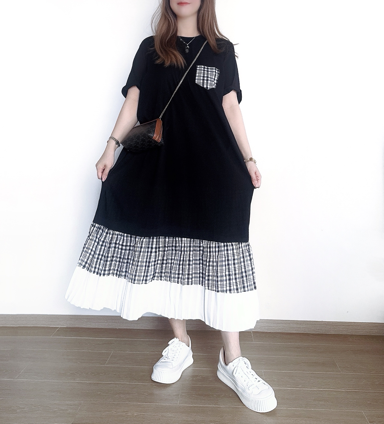 🌼初春優惠🍀 顯瘦格仔拼接Ops