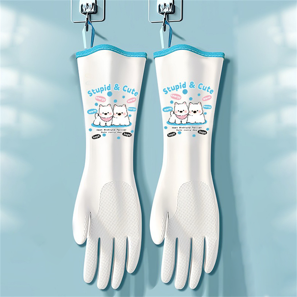 丁晴家務手套 廚房清潔手套 洗碗手套 搞衛生手套 防水防護手套 S [平行進口] HK2733