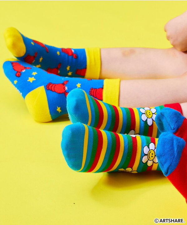 🇯🇵預訂 日本直送🇯🇵Markey’s x Wiggle Wiggle四色趣味圖案印花襪