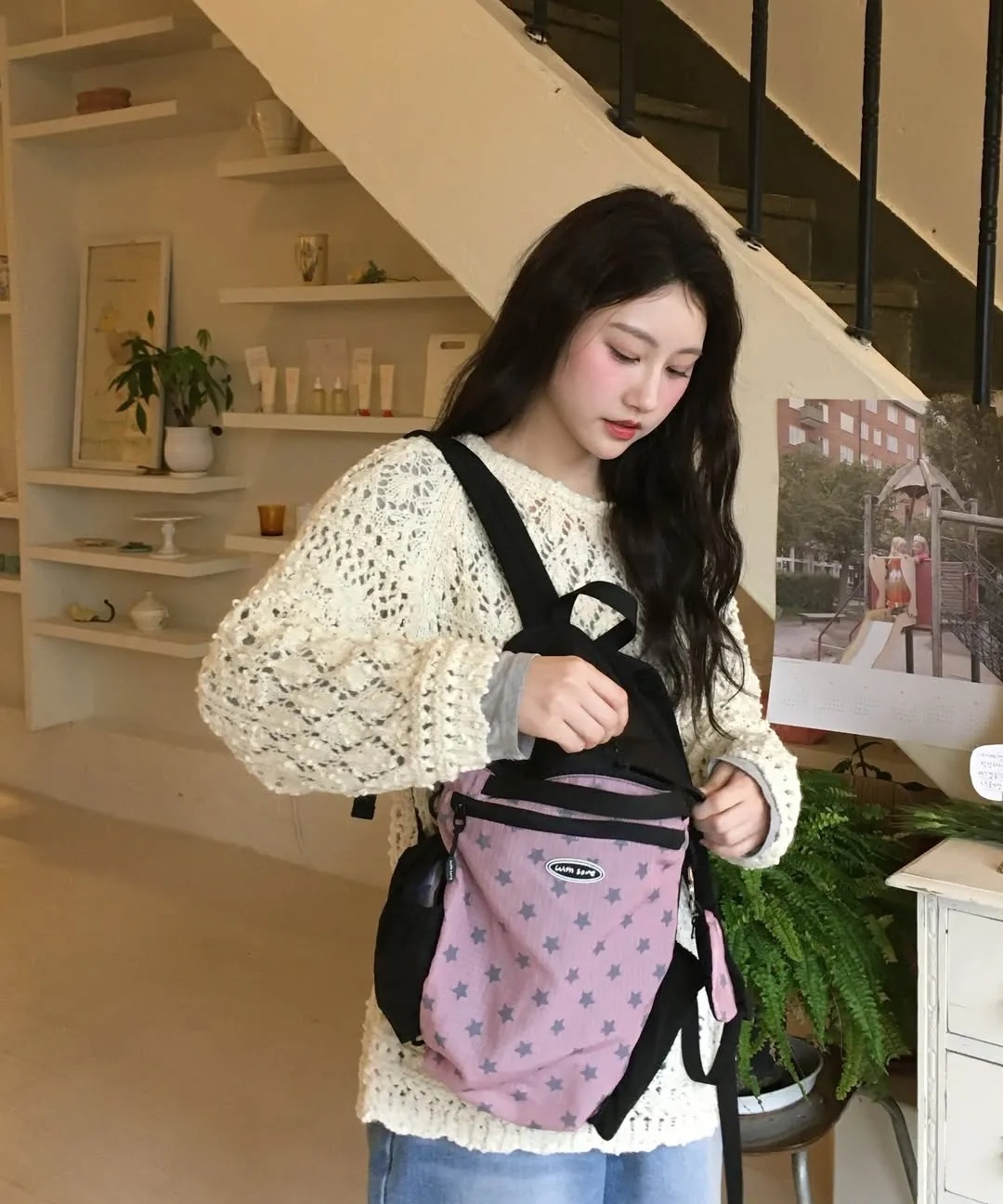 韓國WITH SOME Shine Star Folding Backpack