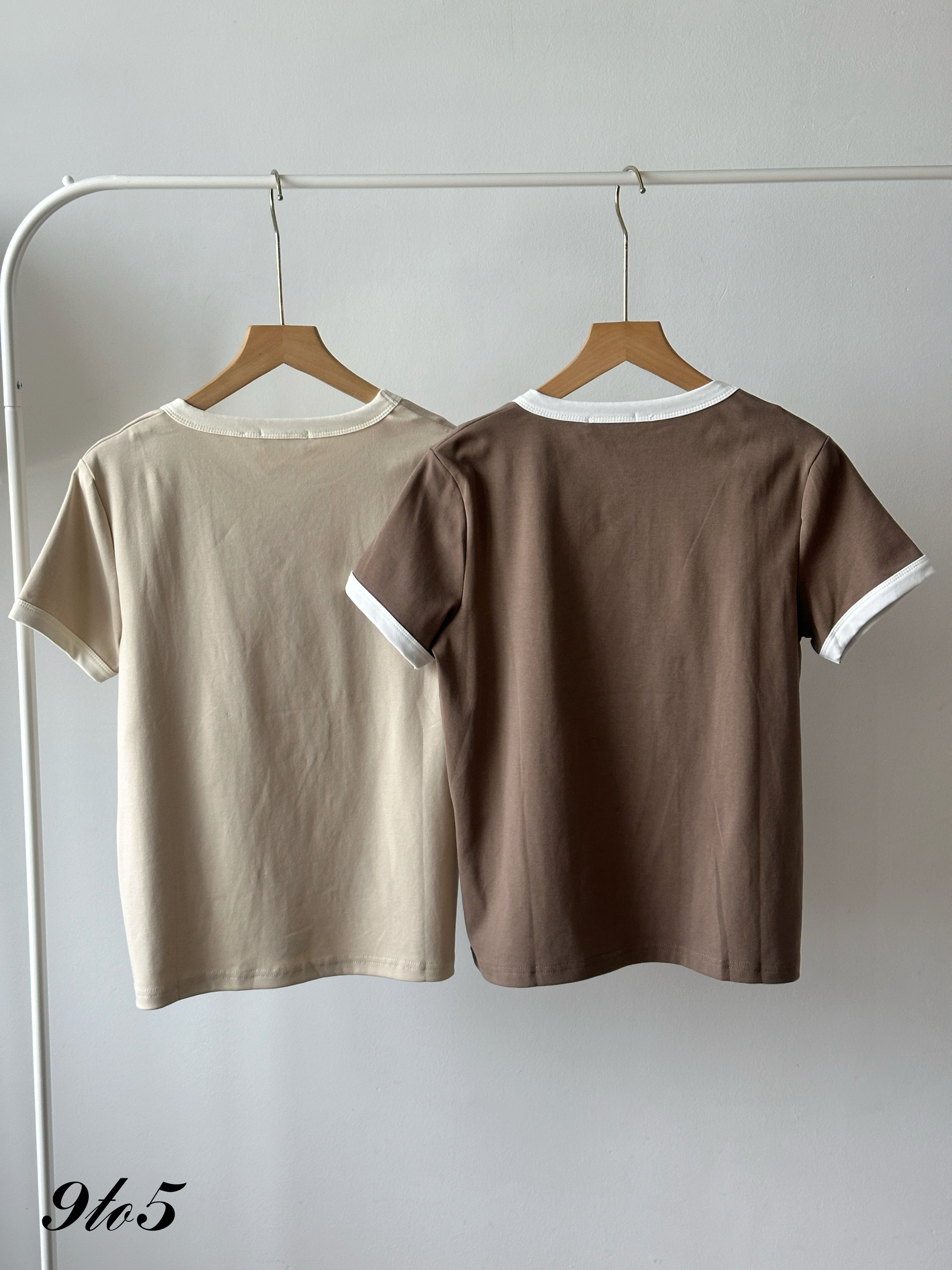 T4355 Printed Contrast Tee - 4 Colors 