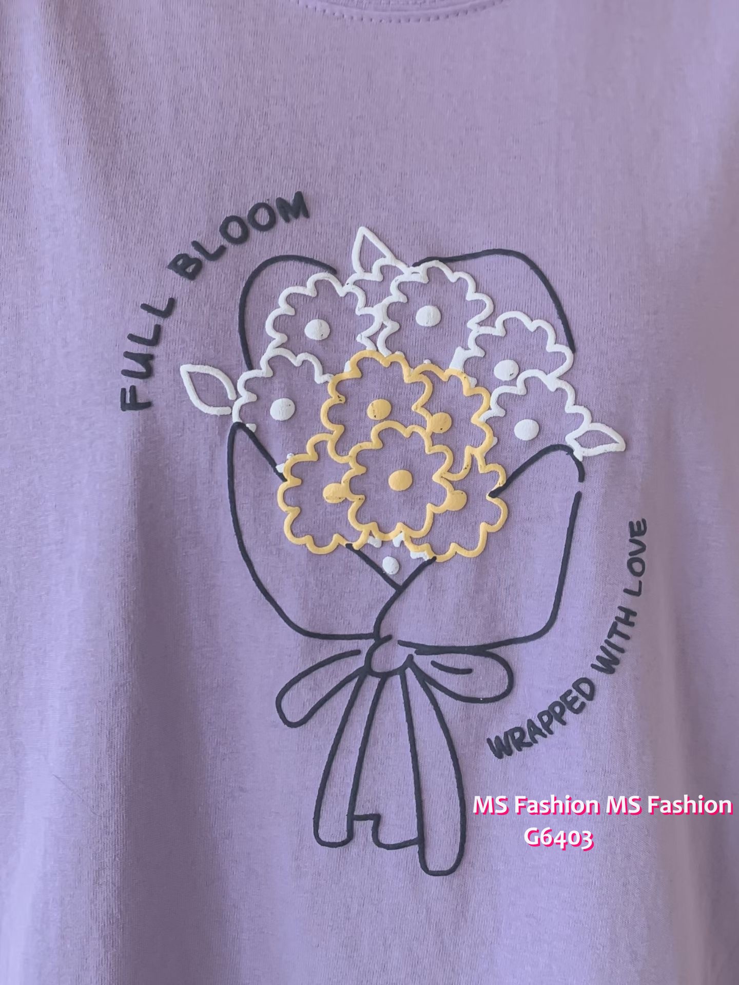 G6403 花花print tee
