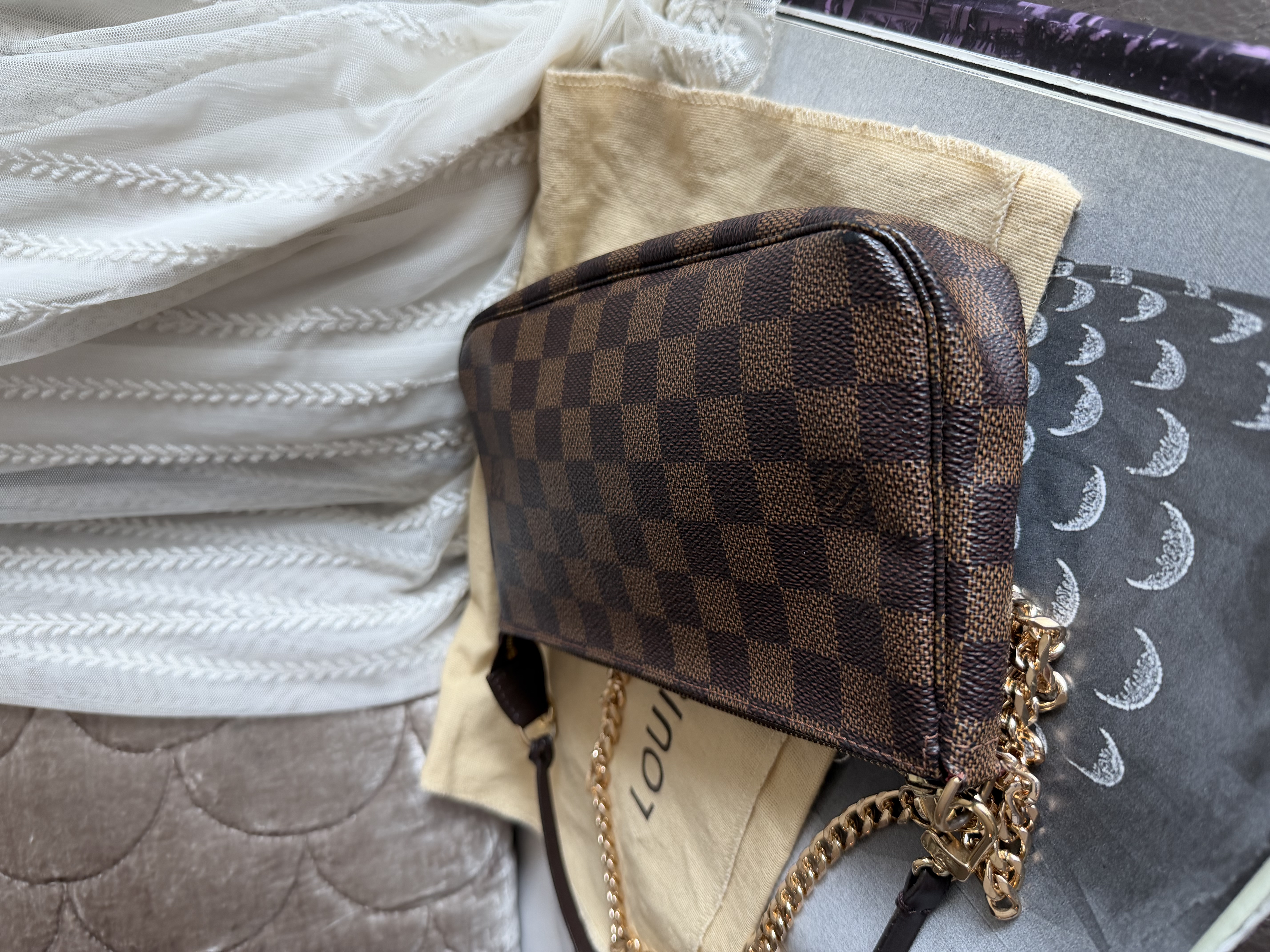 Louis Vuitton Damier Ebène Canvas Pochette Accessoires 