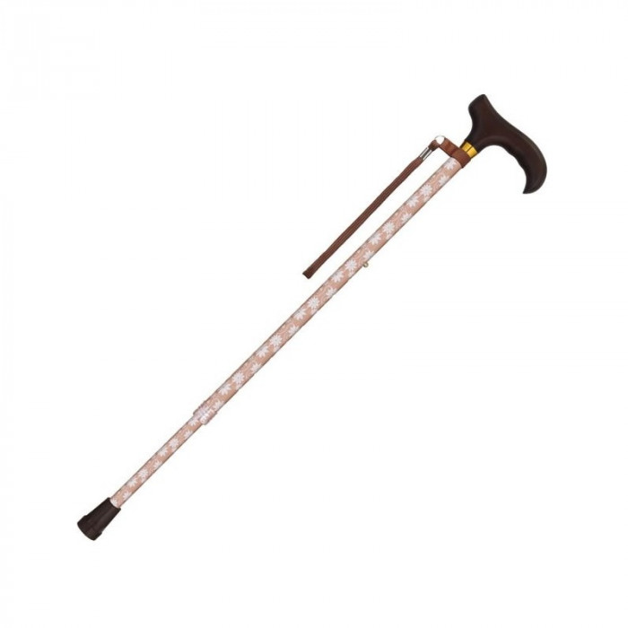 Fuji Home單腳花紋柺杖(粉紅花)WB3934