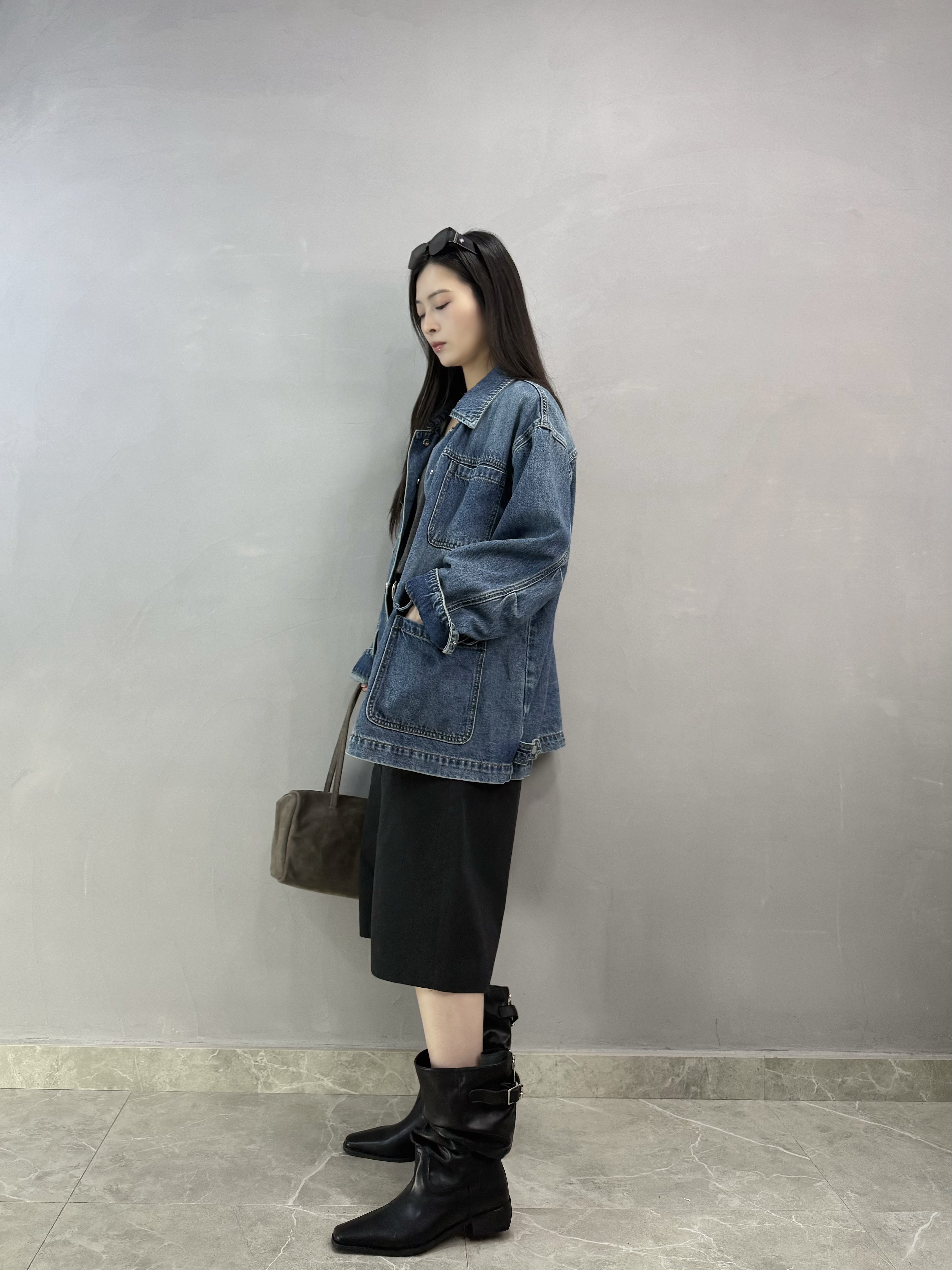 F15 四袋牛仔褸