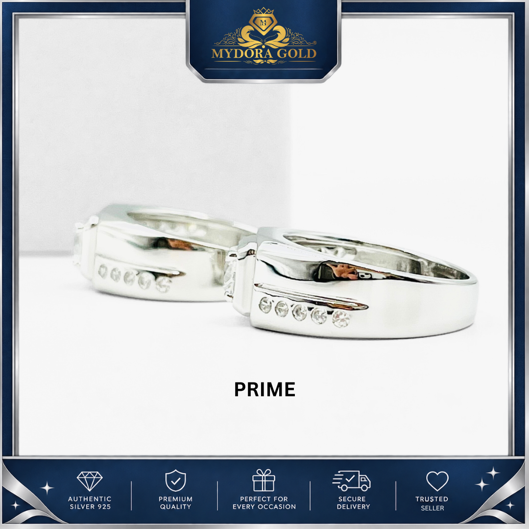 MYDORA 925 Silver Ring - Cincin Regal Edge Collection