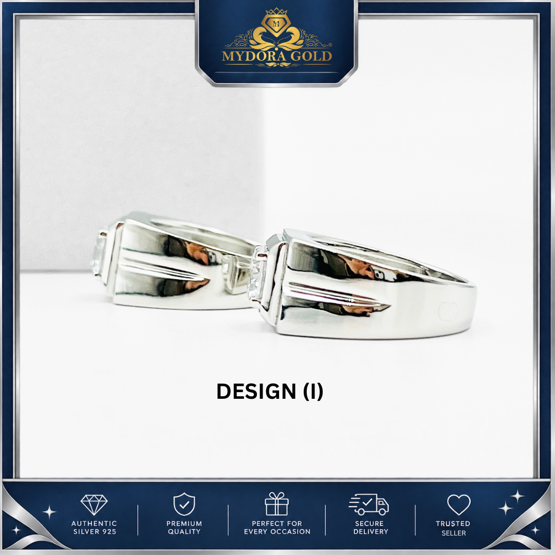MYDORA 925 Silver Ring - Cincin Imperial Edge Collection