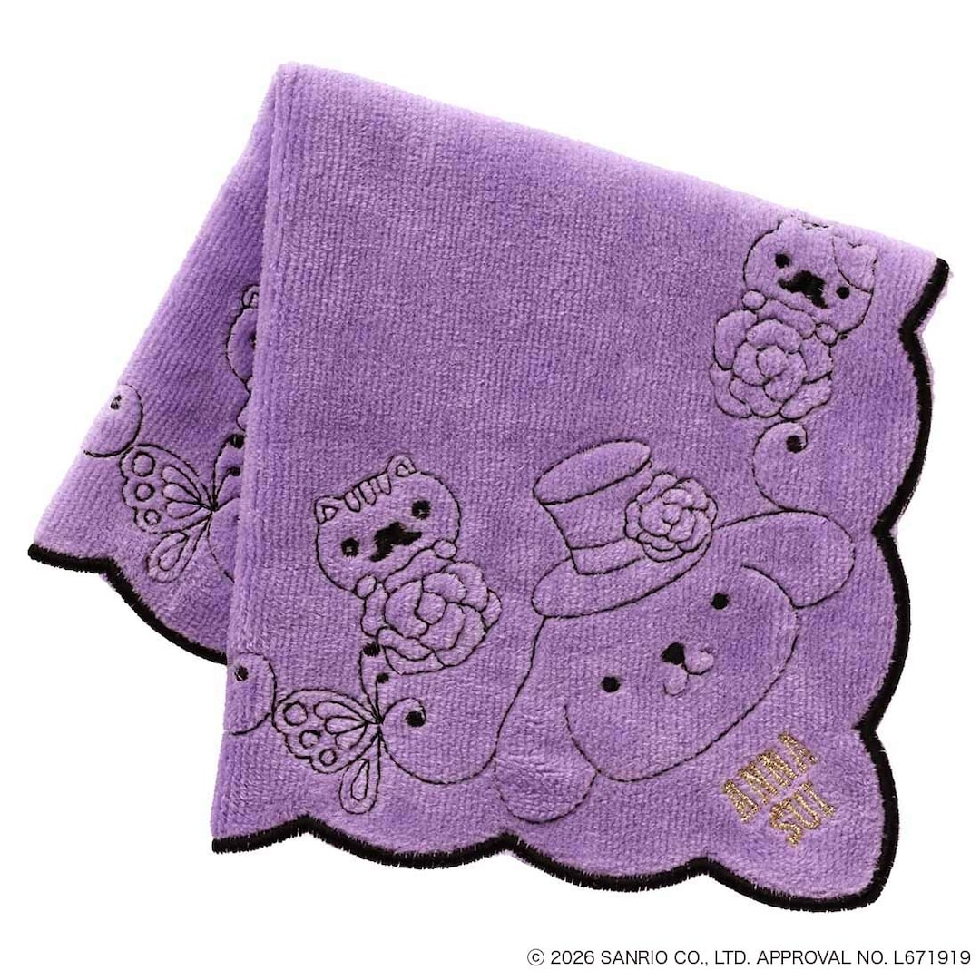 🎀【預訂】Anna Sui x Pompompurin 刺繡毛巾手帕 P