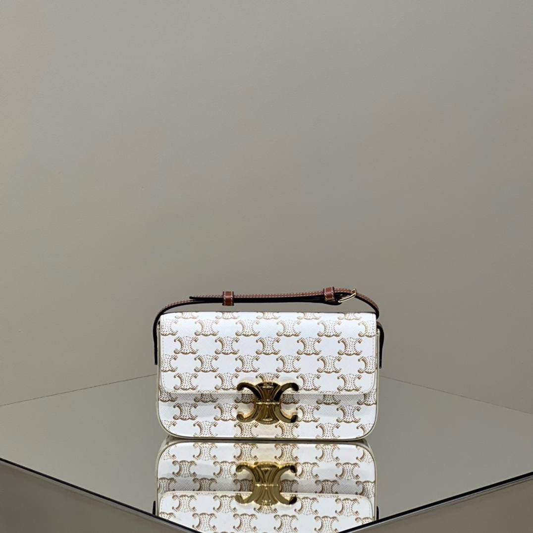 🔥大货实拍图 𝗖𝗘𝗟𝗜𝗡𝗘 ♥ 𝗧𝗥𝗜𝗢𝗠𝗣𝗛𝗘 𝗦𝗛𝗢𝗨𝗟𝗗𝗘𝗥 𝗕𝗔𝗚 型号：194142 尺寸：20*10*4cm