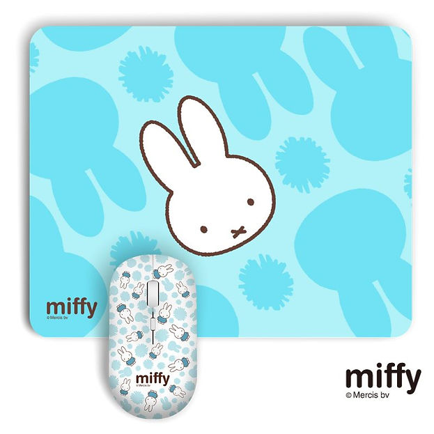 小菲兔店長醫療補助 MIF31 Miffy 2.4G滑鼠及滑鼠墊套裝 (藍色) last one 原廠行貨
