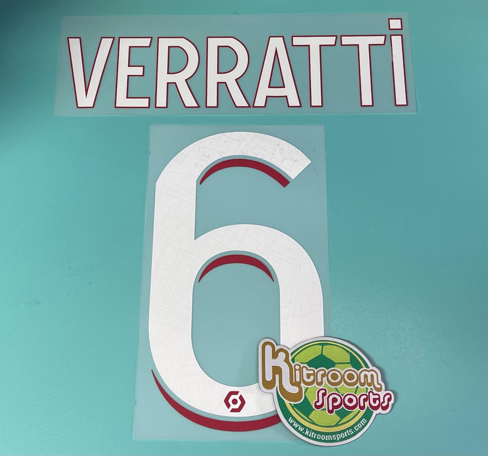 2023-24 PSG Home Ligue 1 Nameset #6 VERRATTI