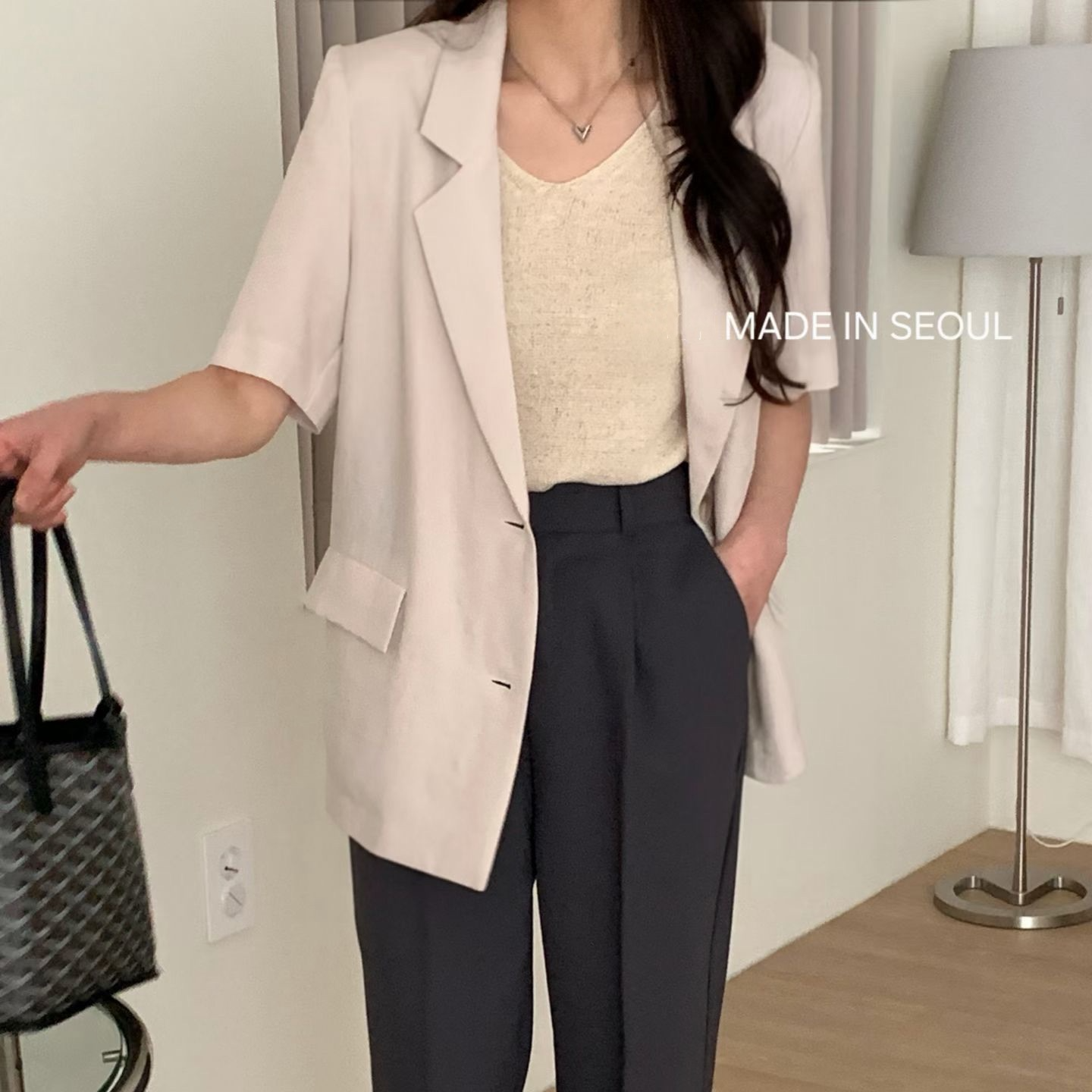 G6255 韓國🇰🇷短袖西裝外套