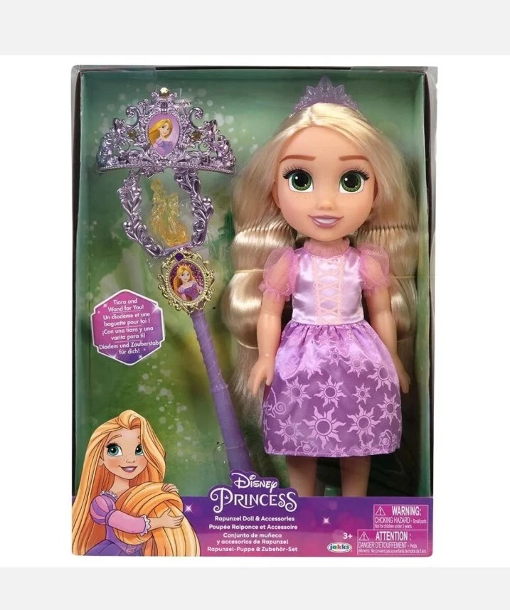 Disney Princess Rapunzel 長髮公主樂佩公仔 皇冠魔法棒配件套裝