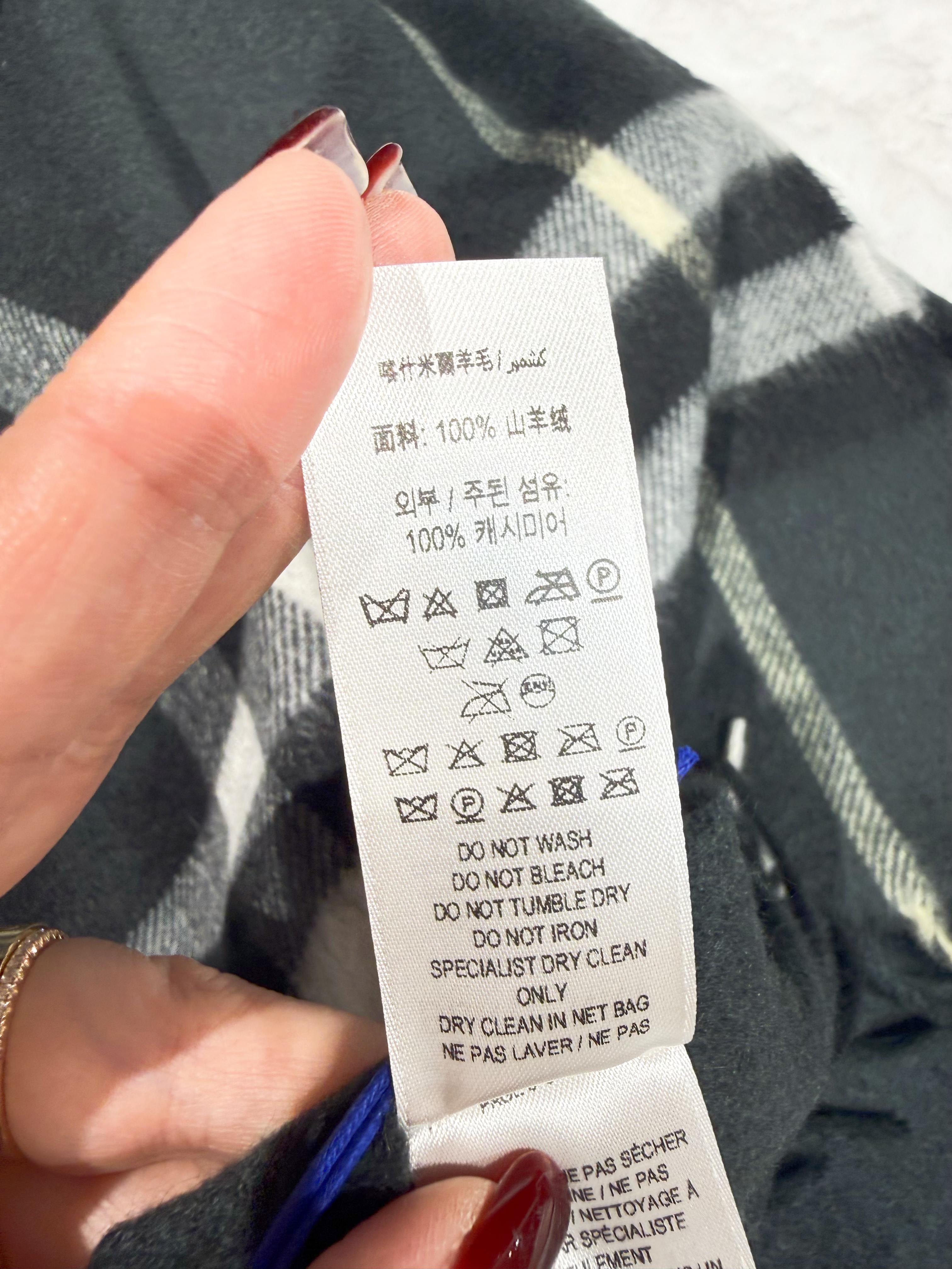 Burberry scarf cashmere/check/verde