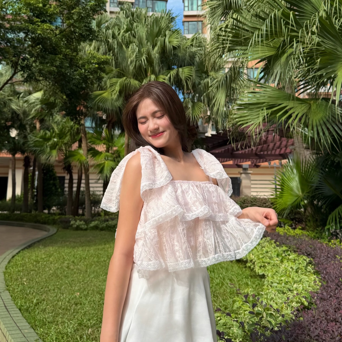 #HANNA-made# The Afternoon Tiered Blouse
