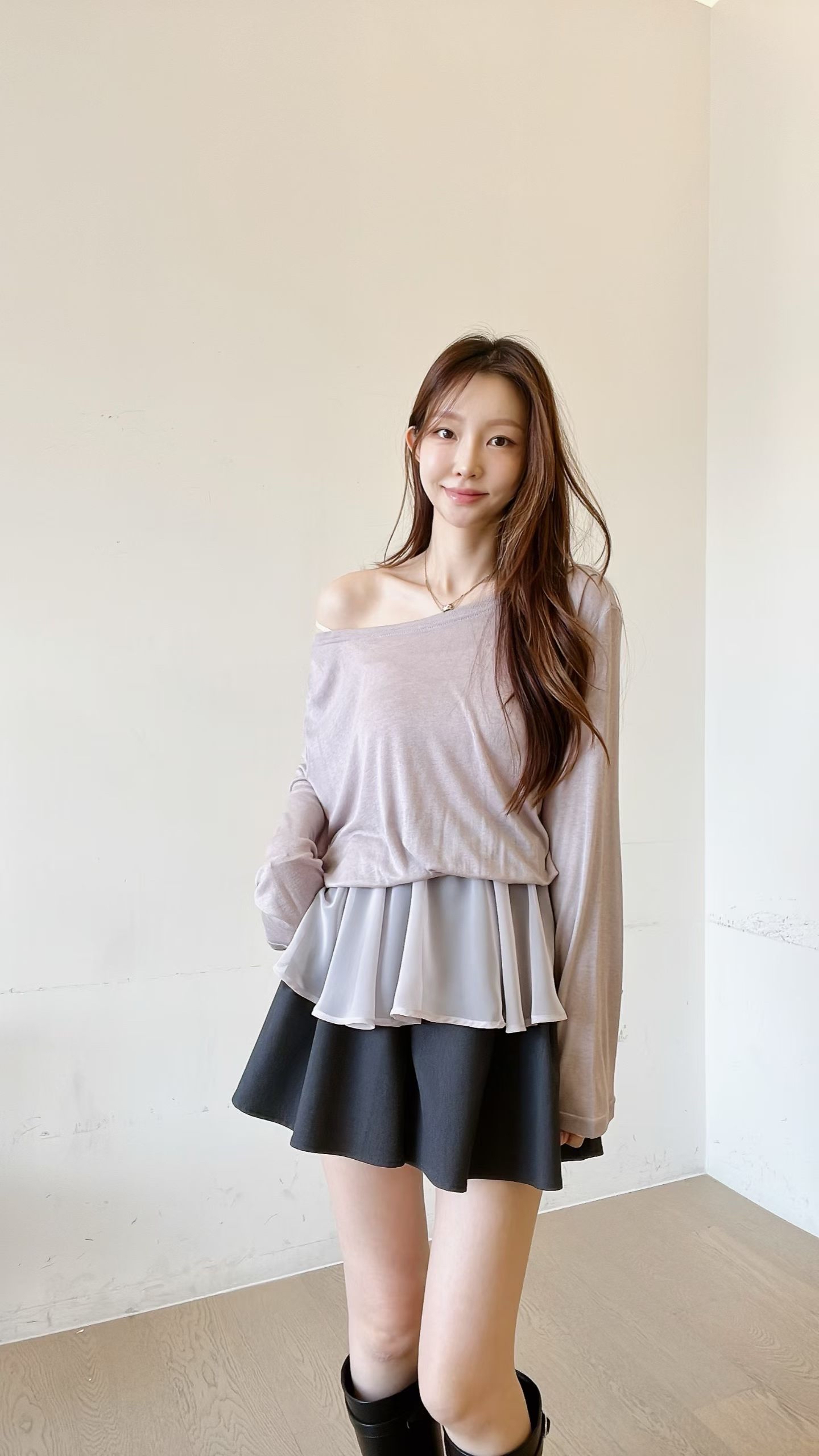 FV16 束腰ruffle 衫擺Top 