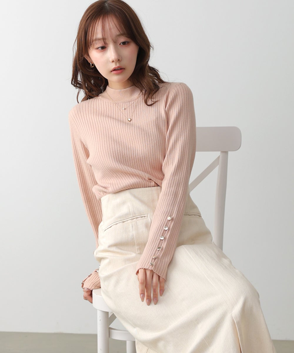 <JP> Blossom Button Ribbed Knit Top * 6色入 <預購>