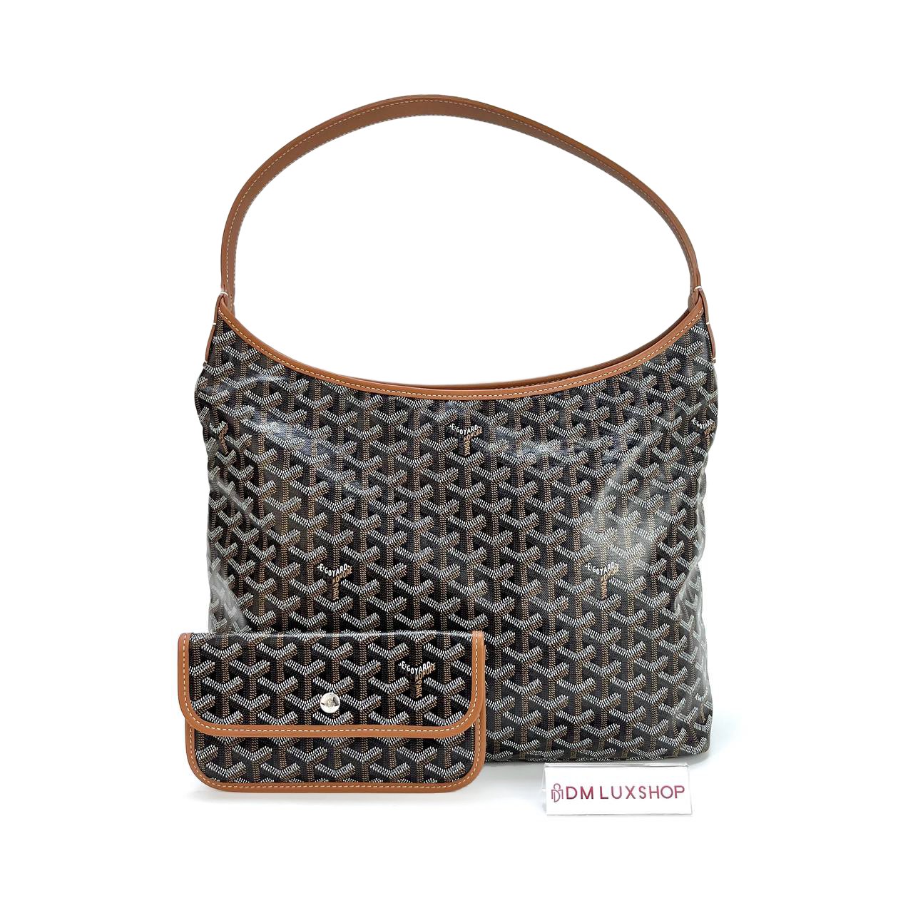 Goyard Black and Tan Hobo Boheme Bag 