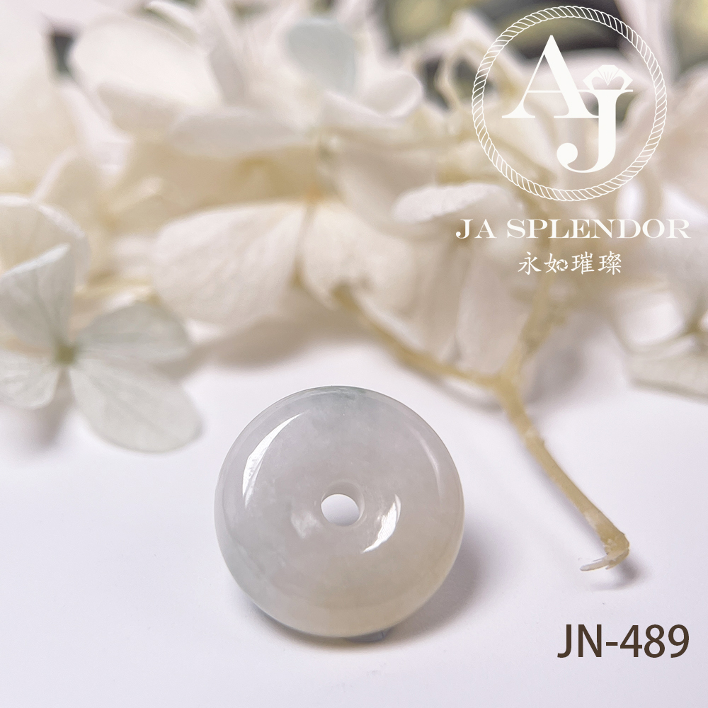 JN-474/485/489/490 天然翡翠A玉 黃加綠小平安扣