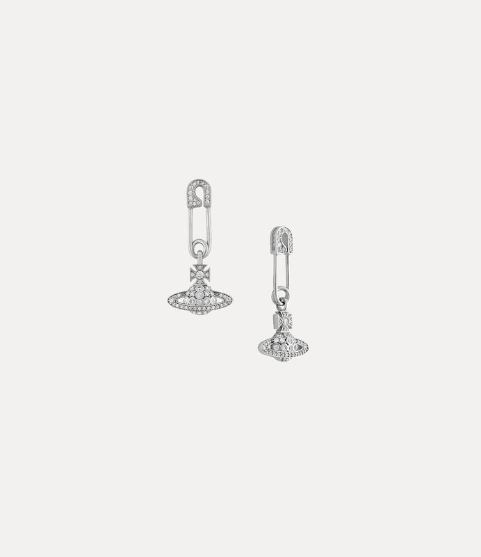 【 預訂 】 VIVIENNE WESTWOOD JEWELLERY Lucrece crystal-embellished brass earrings