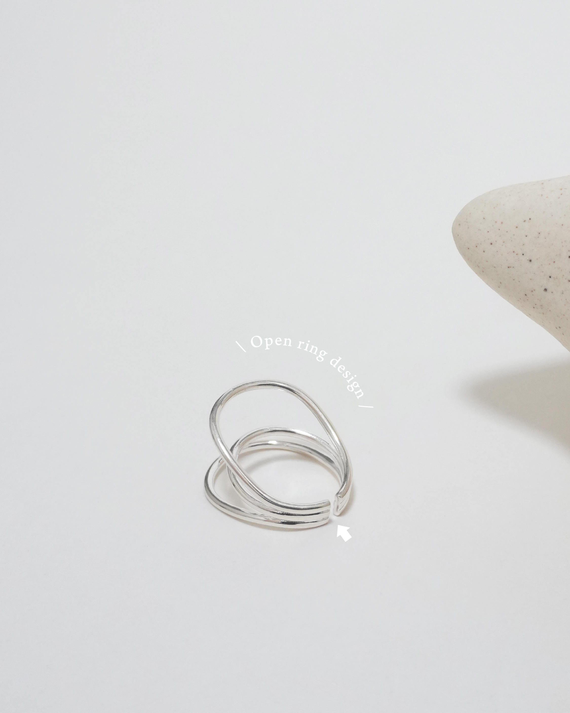Elegant Arc Layered Ring