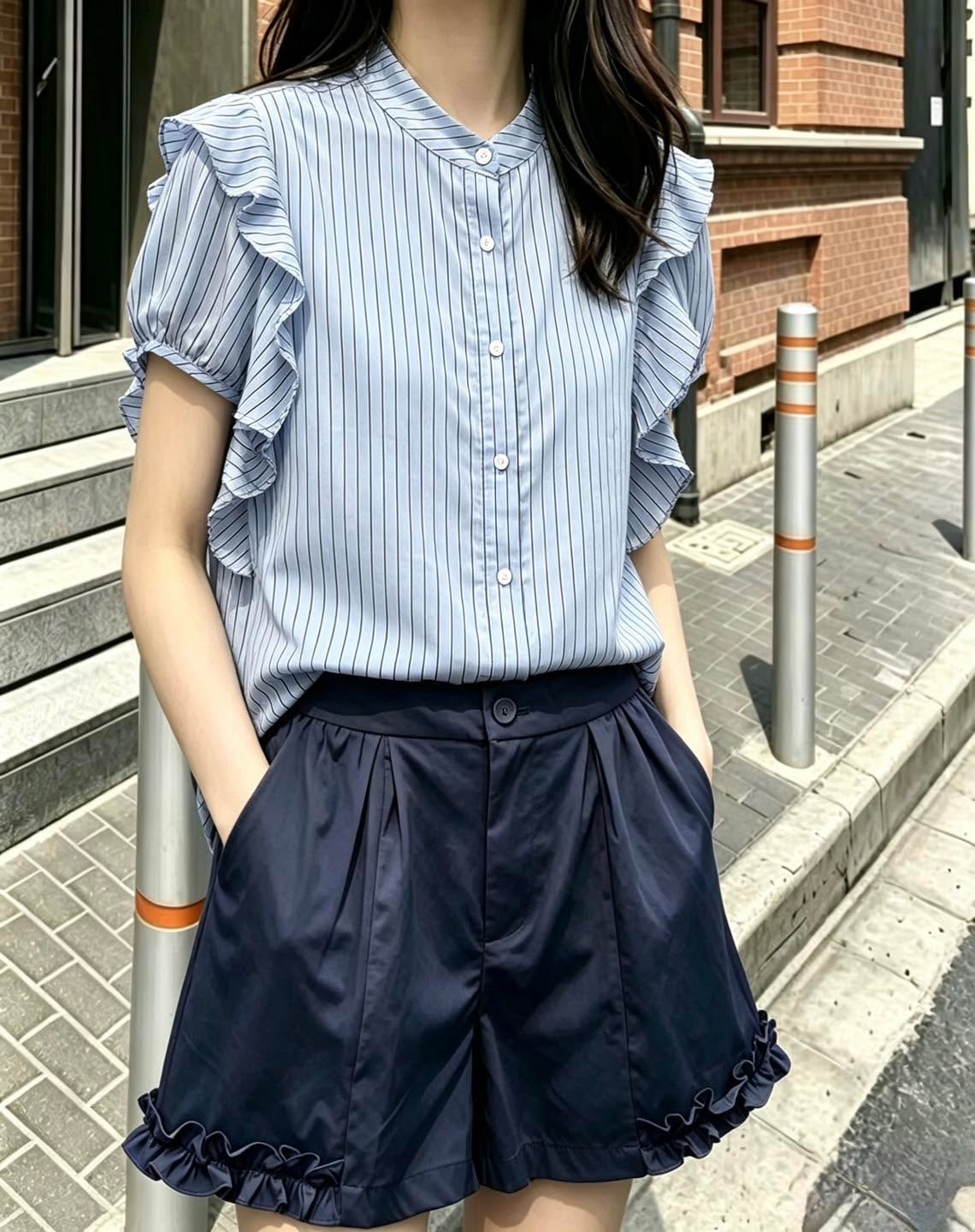 Ruffle 邊短褲