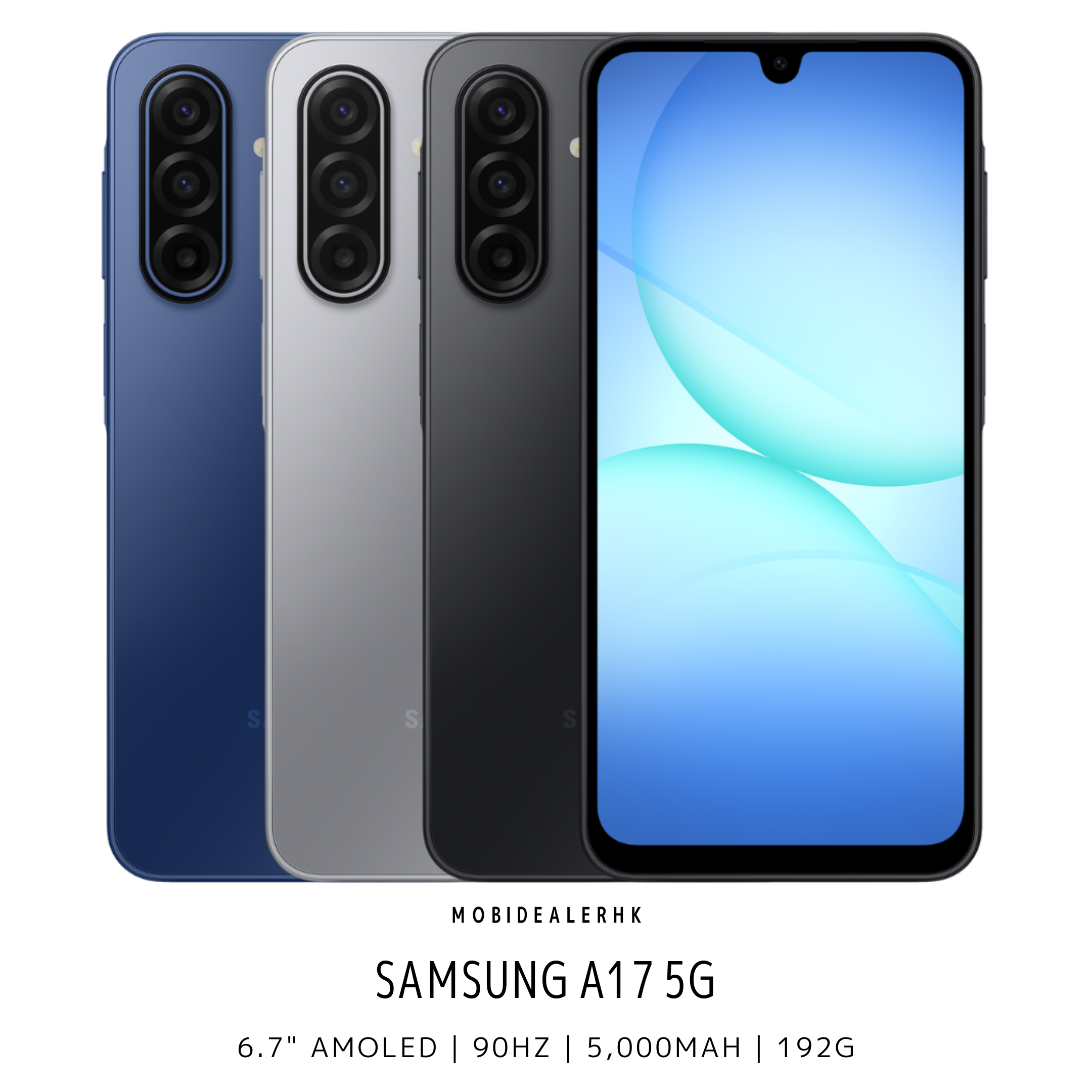 Samsung A17 | 三星 A17 | 5G | 智能手機 | 6.7 吋 90Hz Super AMOLED 大屏幕 | 5000 萬像素 OIS 防手震相機 | 5000mAh 大容量電池