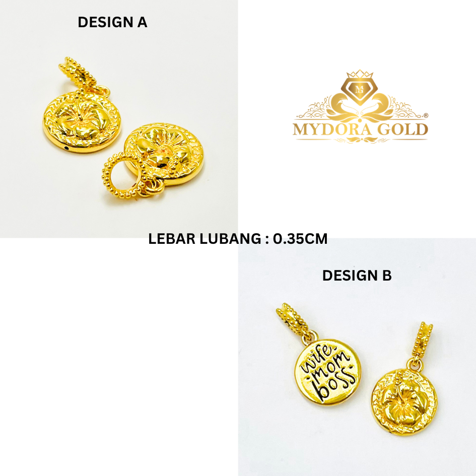 MYDORA Charm Bunga Mawar - Wife Mom Boss (5G) l EMAS 916/22K