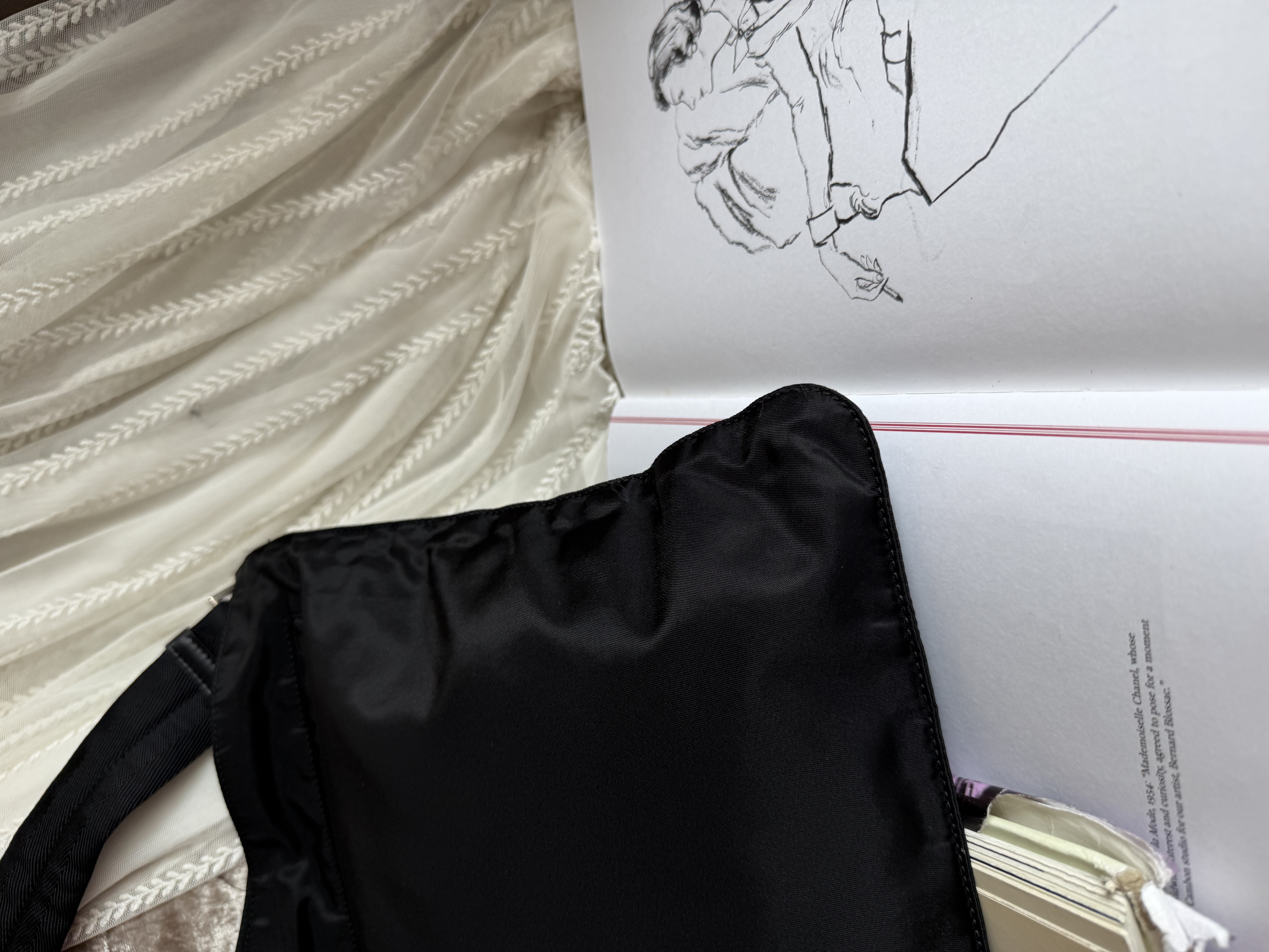 prada black黑色 nylon crossbody bag 