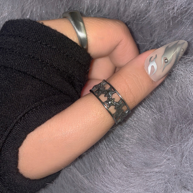 🇰🇷訂購｜GRUMPY｜戒指｜Surgical) Multi Star Frame Open Ring 