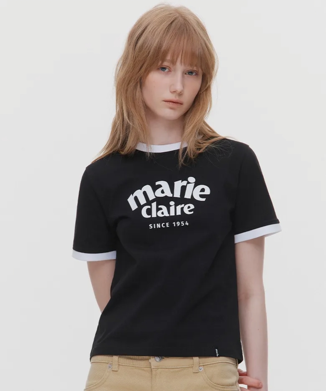 Marie Claire Logo Ringer Tee 