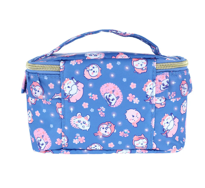 日本限定 Chiikawa 櫻花荷葉邊手提化妝包