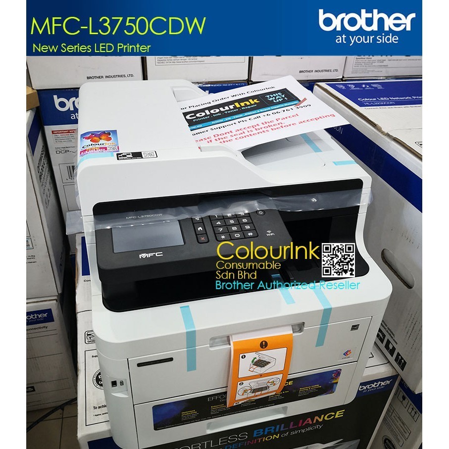 Brother MFC-L3760CDW A4 Color Laser Print Scan Copy Fax LED Duplex Wireless Mobile APP ADF Wifi Direct similar l3551cdw