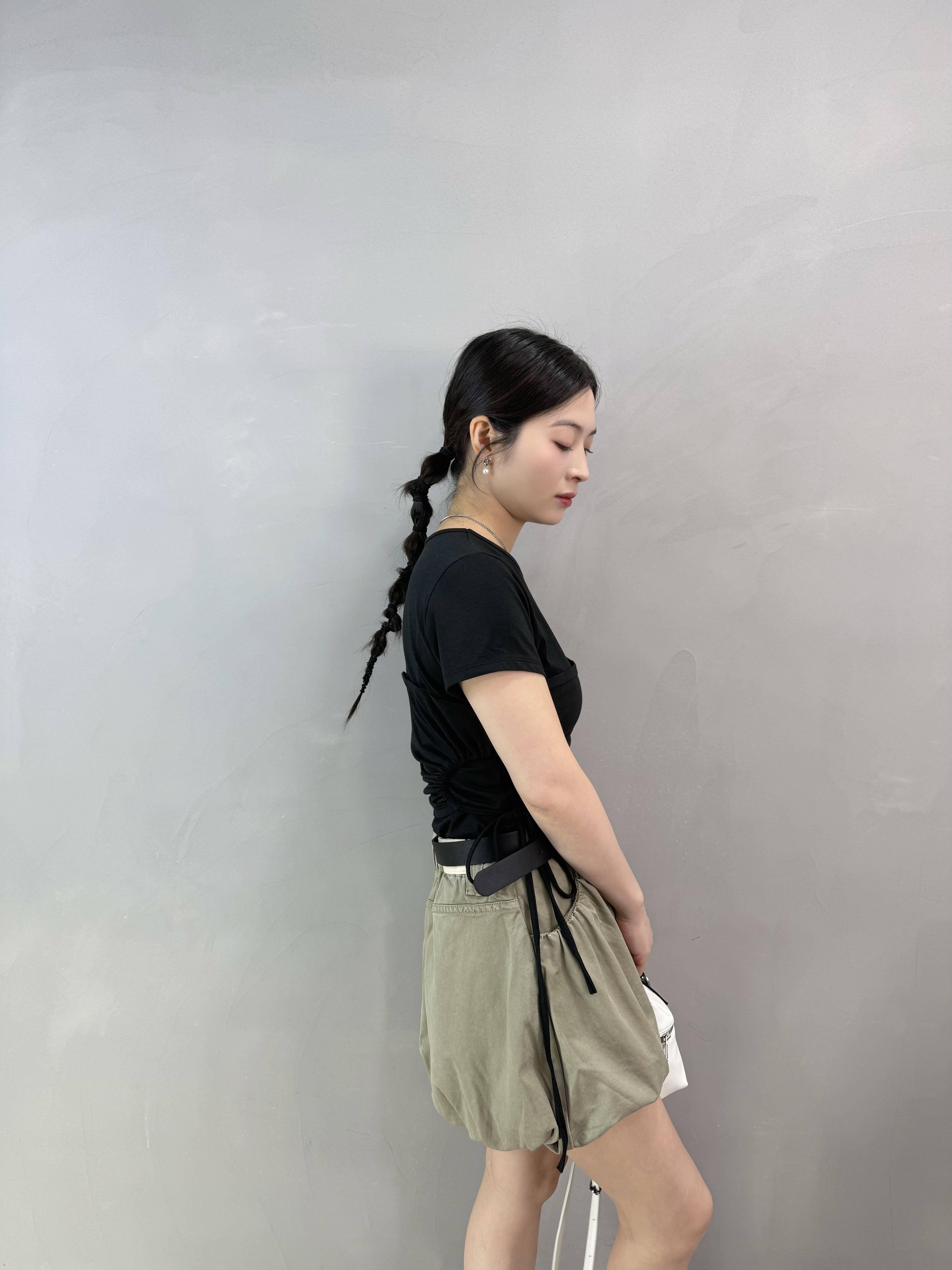 P68 連belt 泡泡裙褲
