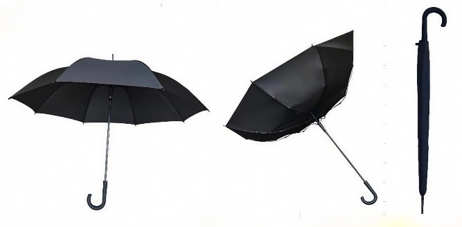 【商務防風】黑色27吋 防風自動開耐用長柄雨傘 