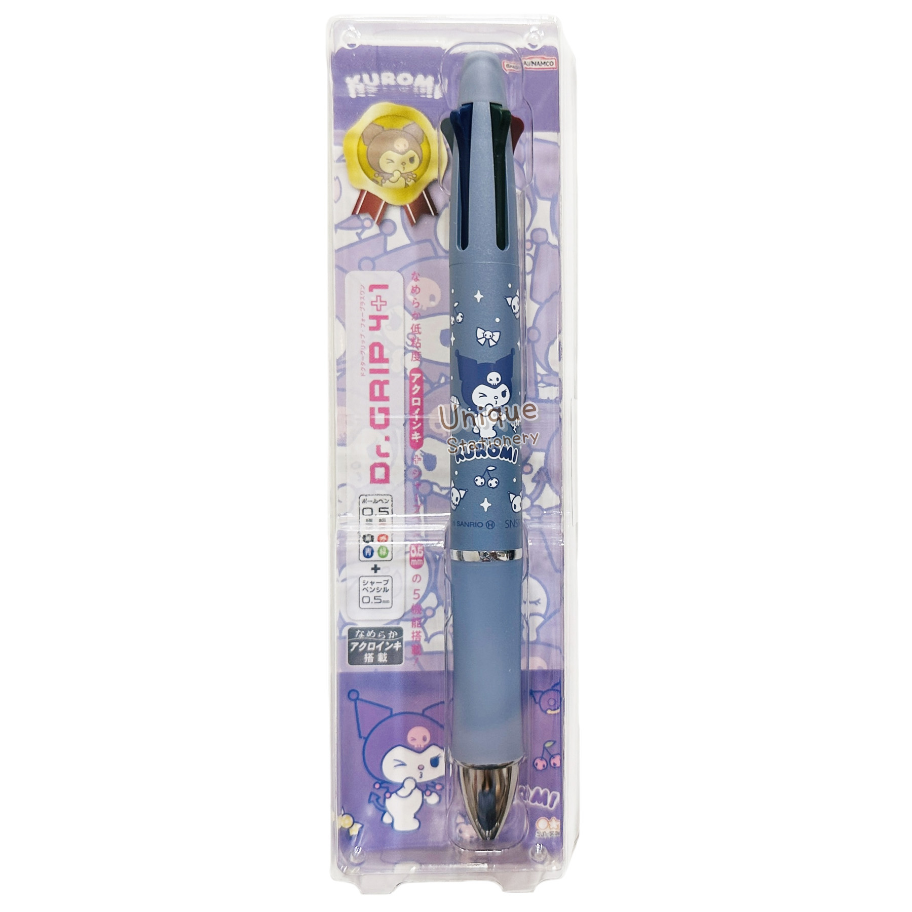 現貨｜Sanrio Kuromi Pilot Dr.Grip 4+1 日本製 多功能 5用筆 0.5mm 4色原子筆 + 0.5mm 鉛芯筆 (S4659970)