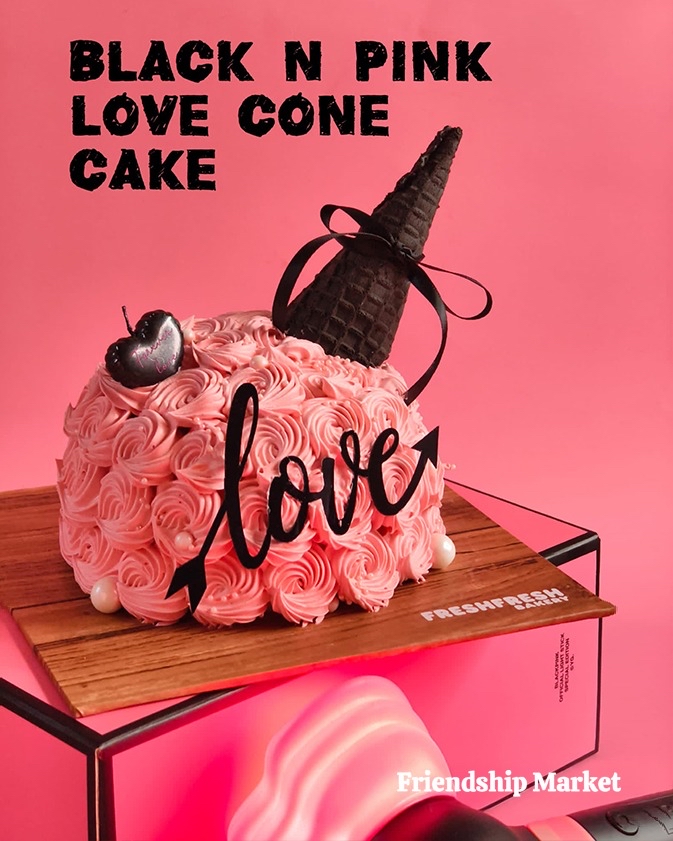 Black Pink 雪糕筒蛋糕 