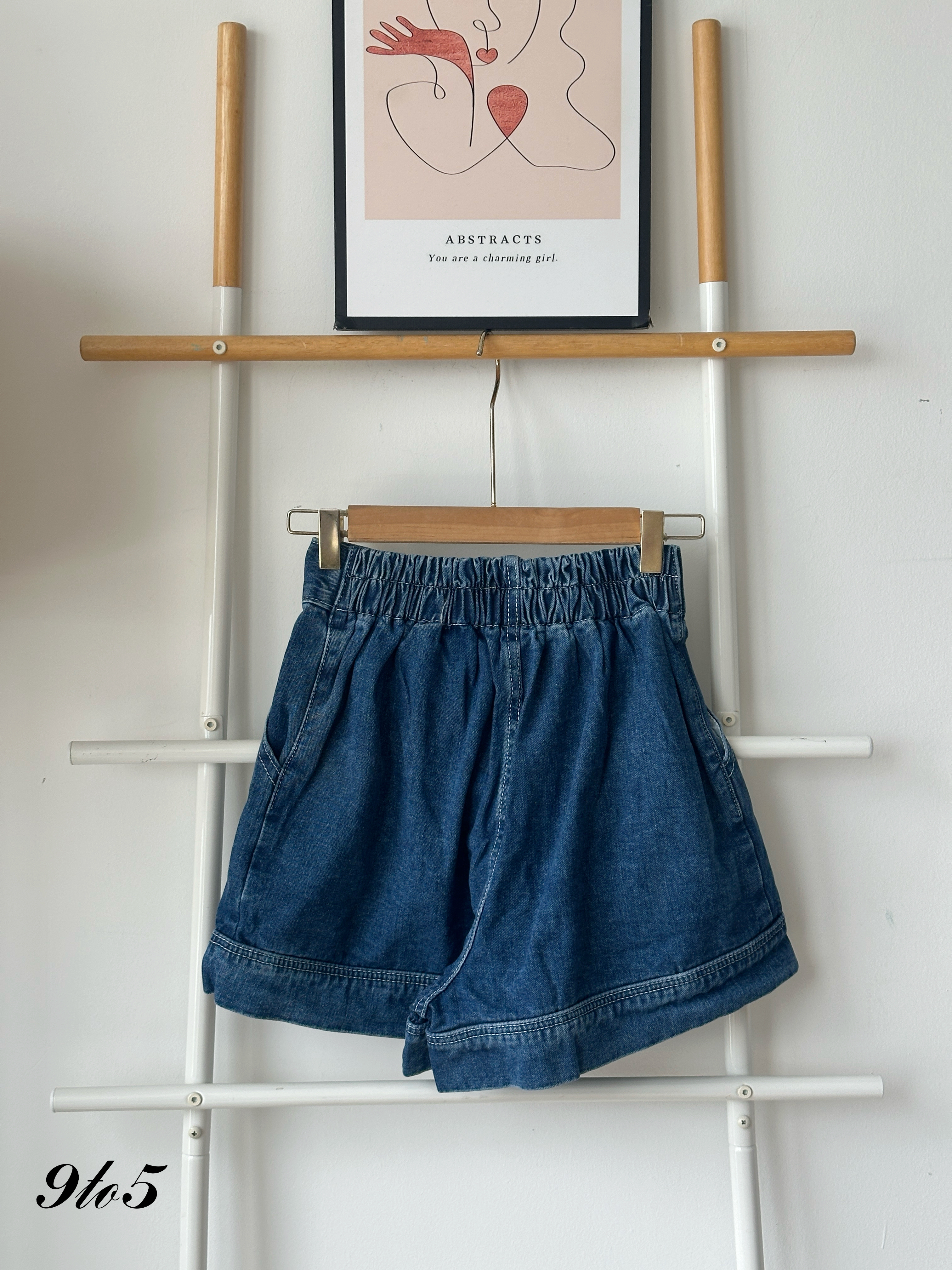 S1865 A Line Denim Short Pants