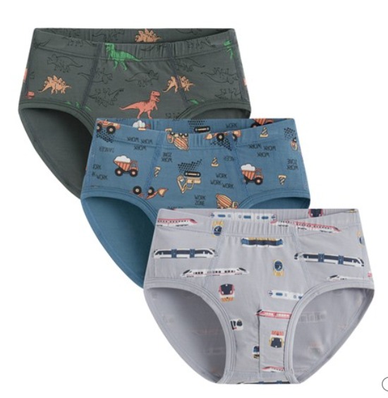 莫代爾印花三角褲(3入)-男童