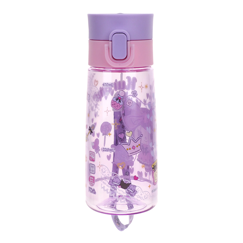 Kuromi 470ml BPA & BPS Free Water Bottle with Strap 膠水樽連手繩