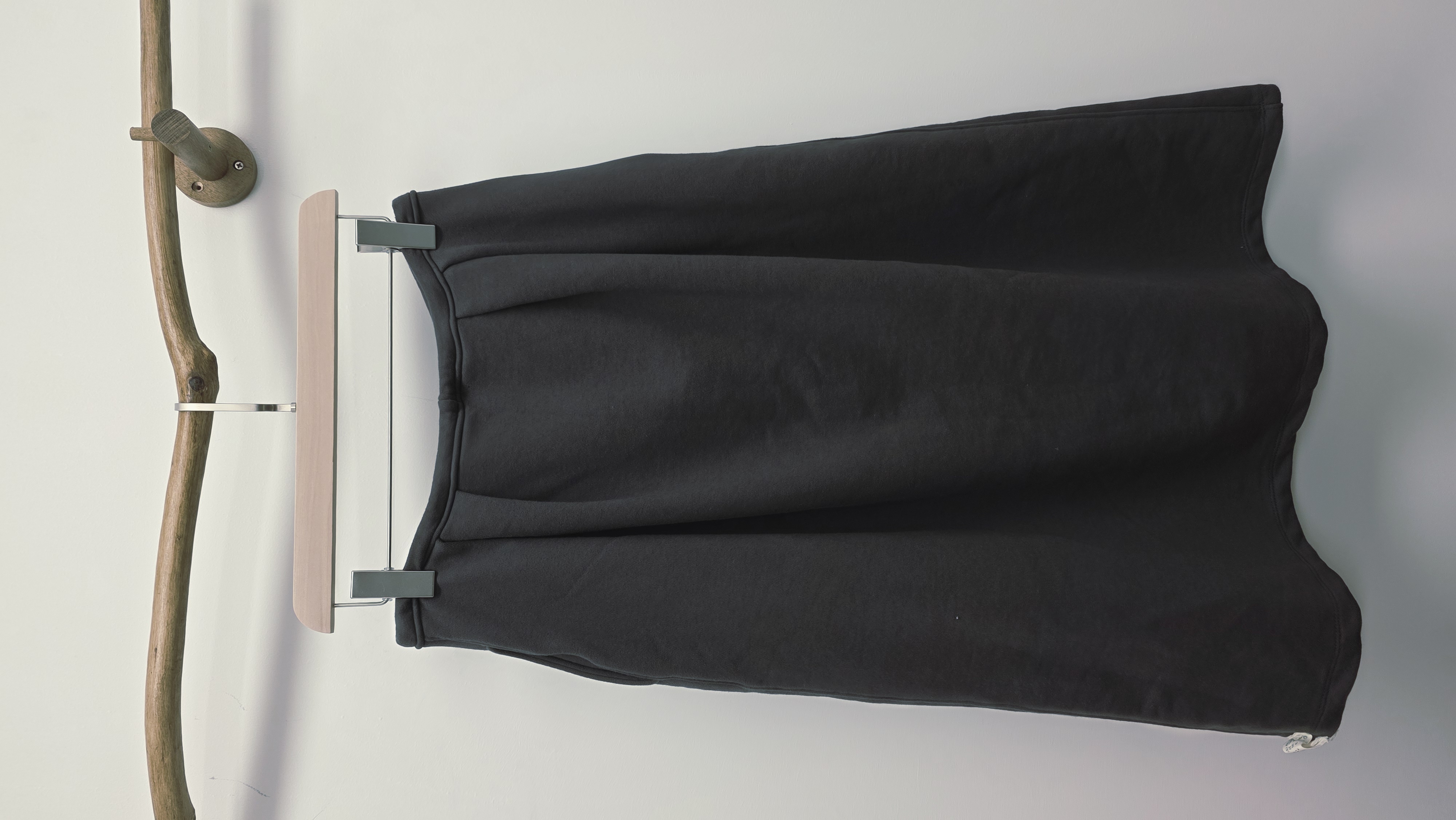 韓國炭灰綁繩棉料中長裙