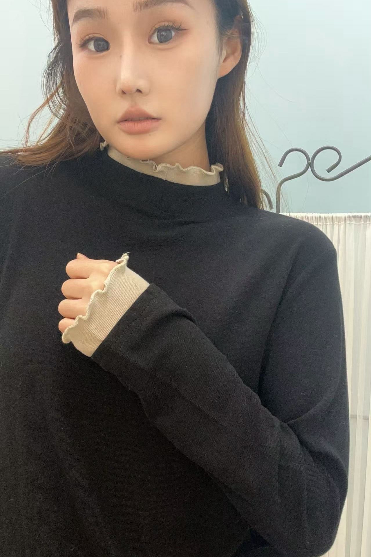 韓國直運Modal木耳邊打底