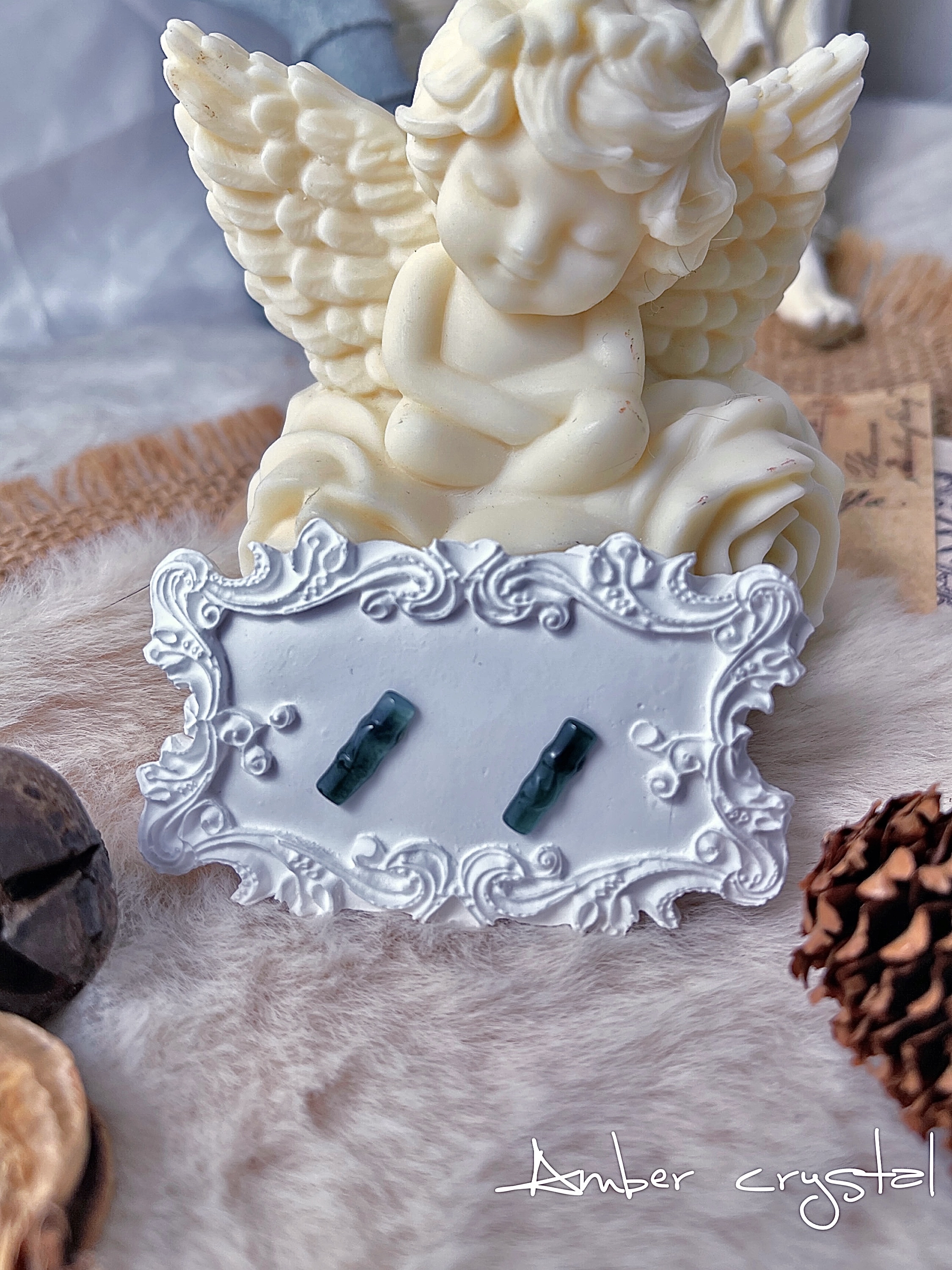 緬甸翡翠A貨 Jadeite 翡翠のイヤリング